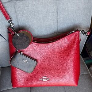 Coach Laurel Red Leather Shoulder Bag